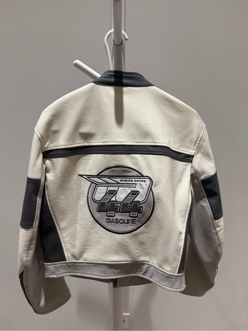 Faux Leather Racing Jacket - Picture 2 of 5